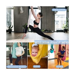 5.5 Yards Aerial Silks Yoga Swing Set – Aerial Yoga Hammock Kit… Fast USA SHIP