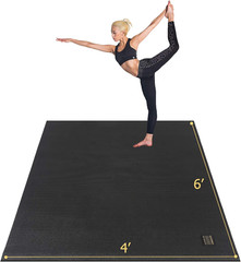 Large Yoga Mat 6’X4’/6’X6’/7’X5′(7Mm/9Mm), Extra Thick Workout Mats for Home Gym