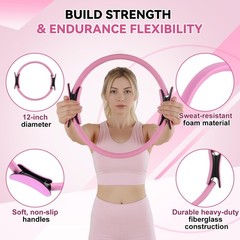 LiKiLiKi Pilates Ring and Ball Set, Home Pilates Equipment for Women with Res…