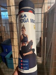 Fila Classic Yoga Mat With Carrying Strap Navy 3mm