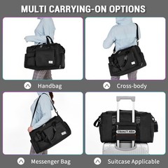 FIORETTO Women’s Gym Duffle Bag with Shoes Compartment, 30L Capacity, Ideal f…