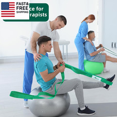Stretching Strap Yoga Straps for Physical Therapy, 10 Loops Non-Elastic Stretch