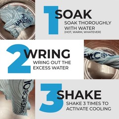 SHAKEitCOOL Original Cooling Towel – Be Cool 32 inches x 6 inches, Baseball