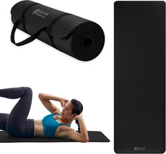 Thick 10mm Yoga Mat with Carrying Strap for Home & Gym Workouts