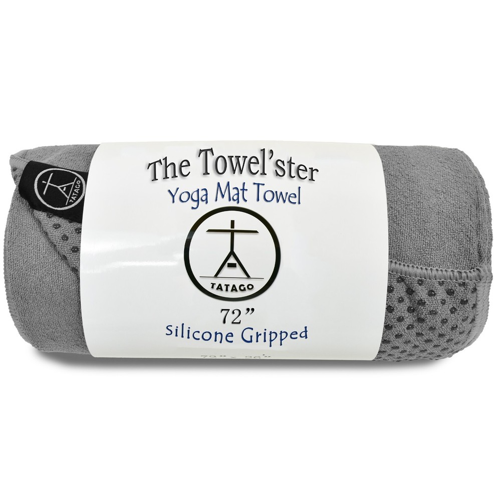 Yoga Towel with Silicone Grip. Non Slip Hot Yoga Mat Towel by Tatago