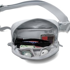 Belt Bag Fanny Pack Crossbody Bags for Women Two-Way Zip Closure Fashion Grey