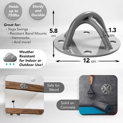 Training Anchor Mount Hook for Suspention-Trainer Straps, Ceiling Mount Bracket