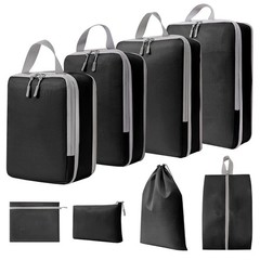 WOOMADA Compression Packing Cubes for Suitcases Travel Essentials 8 Set Expan…