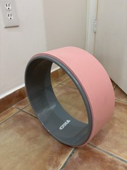 TKO Yoga Wheel Pink Gray Foam Plastic for Yoga Unisex Adults