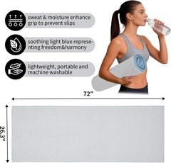 Microfiber Yoga Towel, Non-Skid Sweat Absorbing Mat Protector, Fast Drying