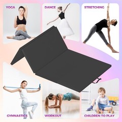 Exercise Mats & Gymnastics Tumbling Mats Thick Portable Home Gym Floor Pad Black