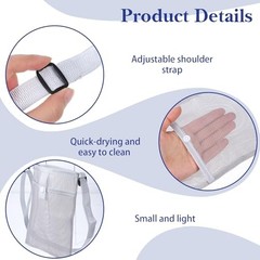 3 PCS Mesh Water Bottle Holder with Strap and Pocket – Adjustable Shoulder