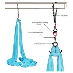 Aerial Silks Deluxe Equipment Set for Aerial Yoga,11 yards Aerial Yoga Hammoc…