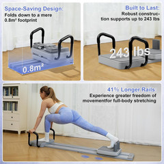Pilates Reformer -Pilates Board with 66.9” Extended Track Portable Multifunctio