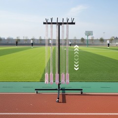 Metal Jump Rope Holder Rack Adjustable Height Rope Holder Rope Rack With Wheels