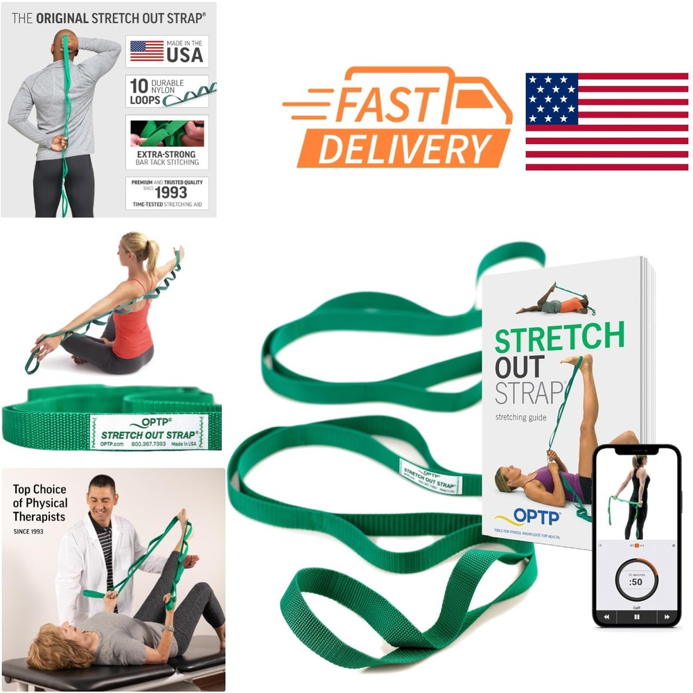 Versatile Stretch Out Strap with Ten Loops for Better Flexibility and Recovery
