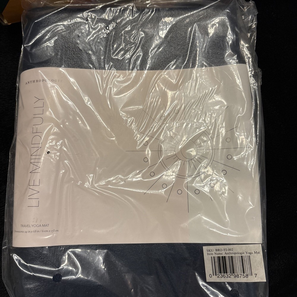 New Anthropologie LIVE MINDFULLY Foldable Travel Yoga Mat – Unopened