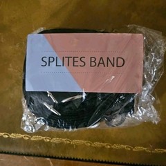Splites Band Yoga Strap Nylon Stretch Strap w/ Metal D-Ring, Black, Legs