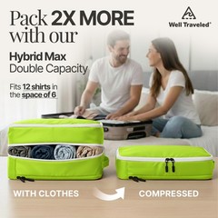 4-Piece Luxury Compression Packing Cubes & Bags for Travel – Maximize Spac