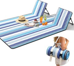 2 in 1 Backrest Chair Picnic Blanket,Light Weight Camping Outdoor Foldable Lazy