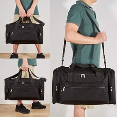 Sports Duffel Bag 20 inch for Travel Gym (20 inch) Black 20 Inch