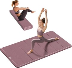 Foldable Yoga Mat thick- 2/5″ (10MM) TPE Non-Slip Design, Quick Fold，Easy