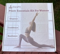 ElaraFit Women’s Pilates Essentials Kit 11pc Pink Ring Ball Bands Socks Bag