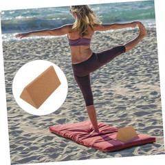 Cork Yoga Brick 7.87X4.72X4.72In Triangle Shape for Yoga Training and Dancing Fi