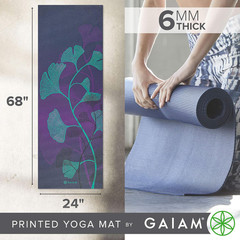 Gaiam Yoga Mat – Premium 6Mm Print Extra Thick Non Slip Exercise & Fitness Mat f