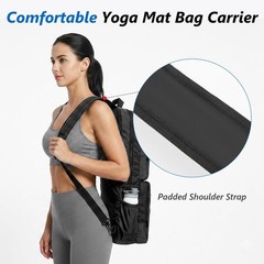 Yoga Mat Bag Carrier Waterproof Yoga Backpack with Multi Pockets, Lightweight…