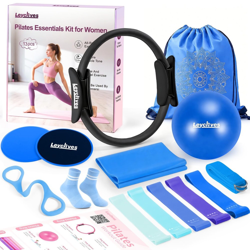 Home Pilates Kit for Petite Women, Pilates Ring and Ball Set 12” Magic Circl…
