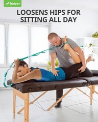 Trideer Stretching Strap Yoga Strap Yoga Band for Physical Therapy, 10 Loop Non-