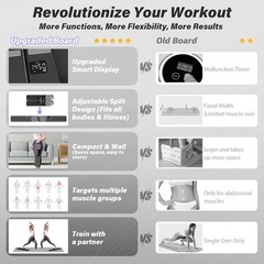 Pilates Reformer Board 6-in-1 Core Trainer AB Machine with Resistance