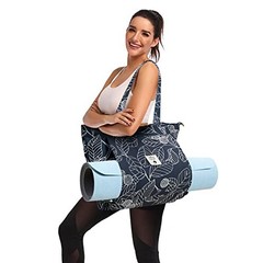 Yoga Bags for Women with Yoga Mats Bags Carrier Carryall Canvas Tote for Leaf