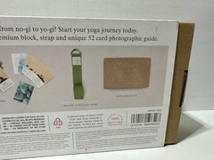 Calm Club Yoga Box Kit w/ Yoga Block, Strap, & 52 Yoga Pose Cards