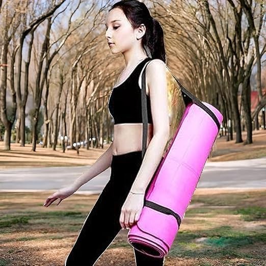 Black Yoga Mat Straps for Wearing – Elastic Straps for Yoga Mat, Adjustable…