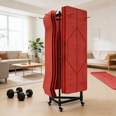 Yoga Mat Holder Hanging, Floor Rolling Yoga Mat cart, Large Capacity Storage …