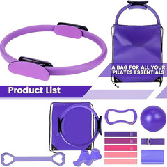 13PCS Yoga Pilates Set Ring Ball Resistance Bands Home Workout Fitness Kit