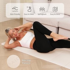 Extra Thick 10mm Foldable Yoga Mat 75″x26″ Non-Slip Fitness Exercise Mat – Eco-F
