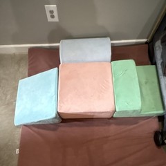 Foam Yoga Blocks Set of 4 Multicolor (Pink, Blue, Green, Gray) Lightweight