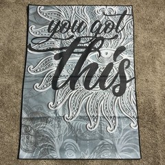 HOT YOGA MAT TOWEL / COVER With “you Got This” Text Print For Yoga Lovers