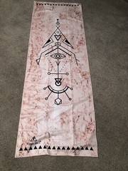 Yoga Mat Long Exercise Microfiber Peach And Brown 72”