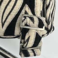 Hugger Mugger Yoga Mat Bag Batic Black Beige Pattern Upholstery Shoulder Strap