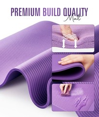 72″x24″ NonSlip Thick 2/5 Inch 10mm Yoga Mat For Men Women Carry Bag Strap