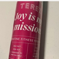 Terez Yoga Pilates Mat Blue Tie Dye 5mm Thick Non Slip Multicolor 24”x64”