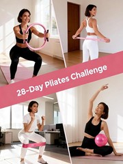 Home Pilates Ring and Ball Set for Women with 5 Resistance Bands 13 inch Magi…