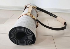 LOUIS VUITTON Monogram Etui Tapi Yoga Exercise Mat Beige GI0501 LV Auth