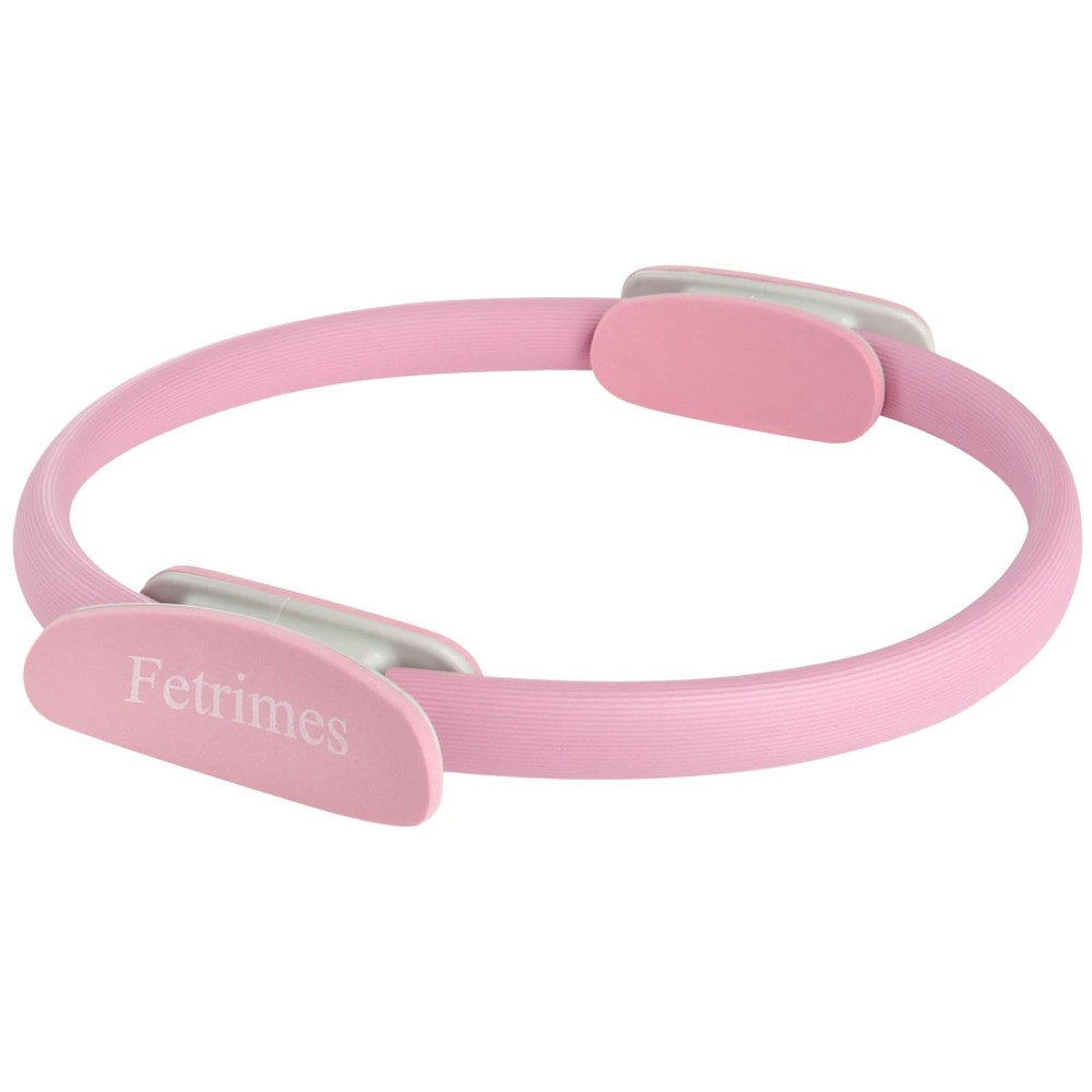 Pilates Ring 15 Inch Magic Circle Ring, Dual Padded Handles Pink