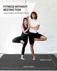 CAMBIVO Large Yoga Mat (6’x 4′), Extra Wide Workout Mat for Men and Women, 1/…