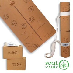 Cork Yoga Mat-Cork Yoga Large Blocks Set-Cork Yoga Kit-Pilates Cork Mat Kit